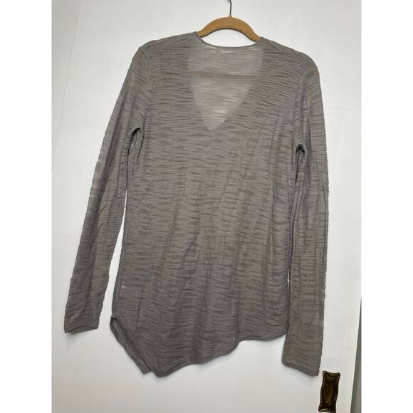 Helmut Lang Assymetric Mesh-Net Top Womens M Wool Alpaca Fairy Grunge Shirt - Picture 7 of 16